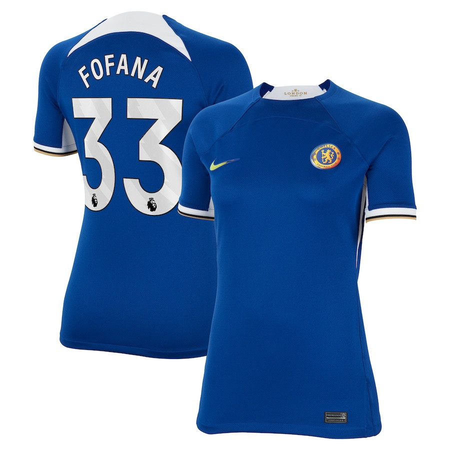 Wesley Fofana 33 Chelsea 2023/24 Home Women Jersey – Blue