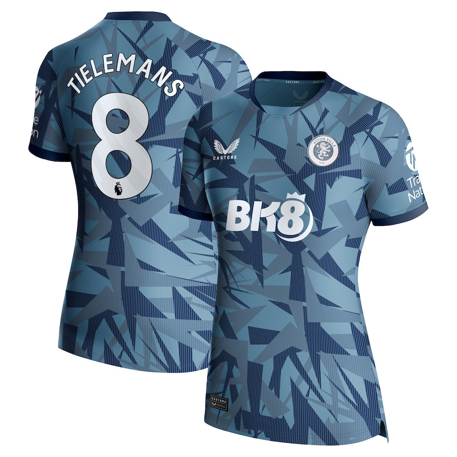 Youri Tielemans 8 Aston Villa 2023/24 Third Women Jersey – Blue