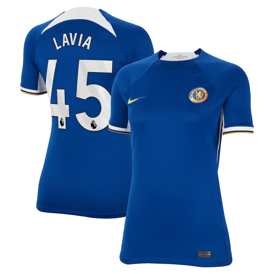 Romo Lavia 45 Chelsea 2023/24 Home Women Jersey – Blue
