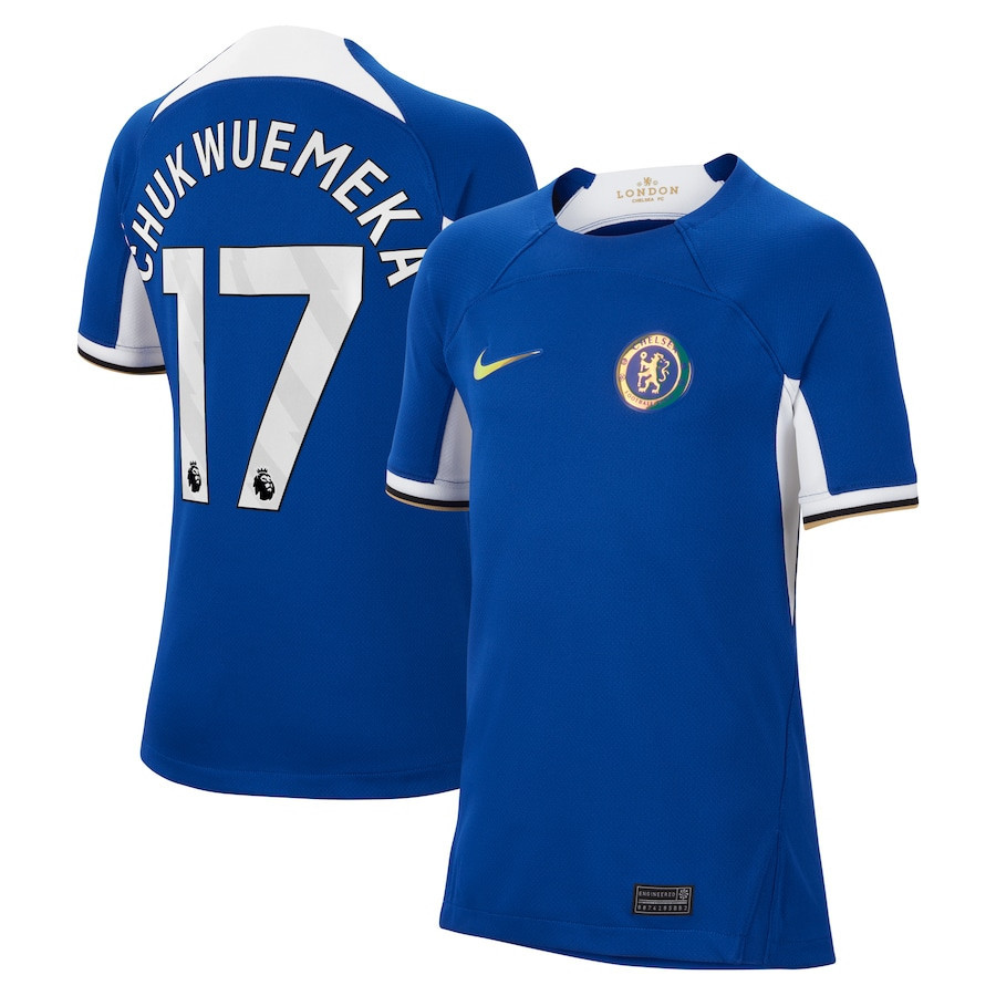Carney Chukwuemeka 17 Chelsea 2023/24 Home YOUTH Jersey – Blue