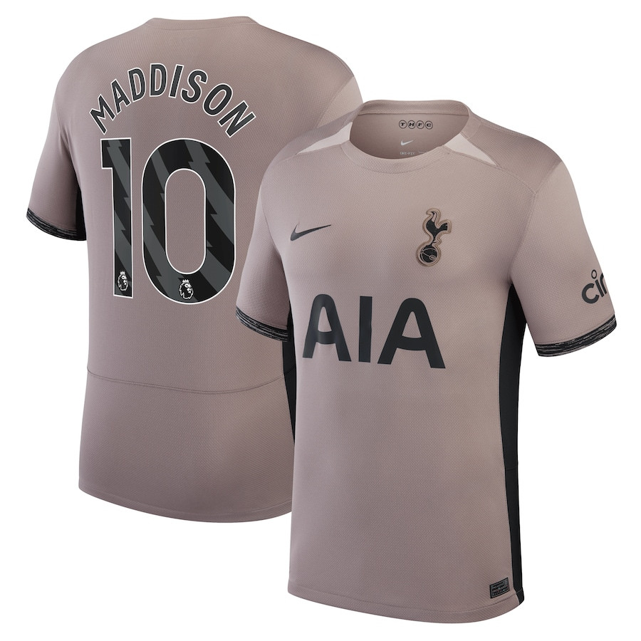 James Maddison 10 Tottenham Hotspur 2023/24 Third Men Jersey – Tan