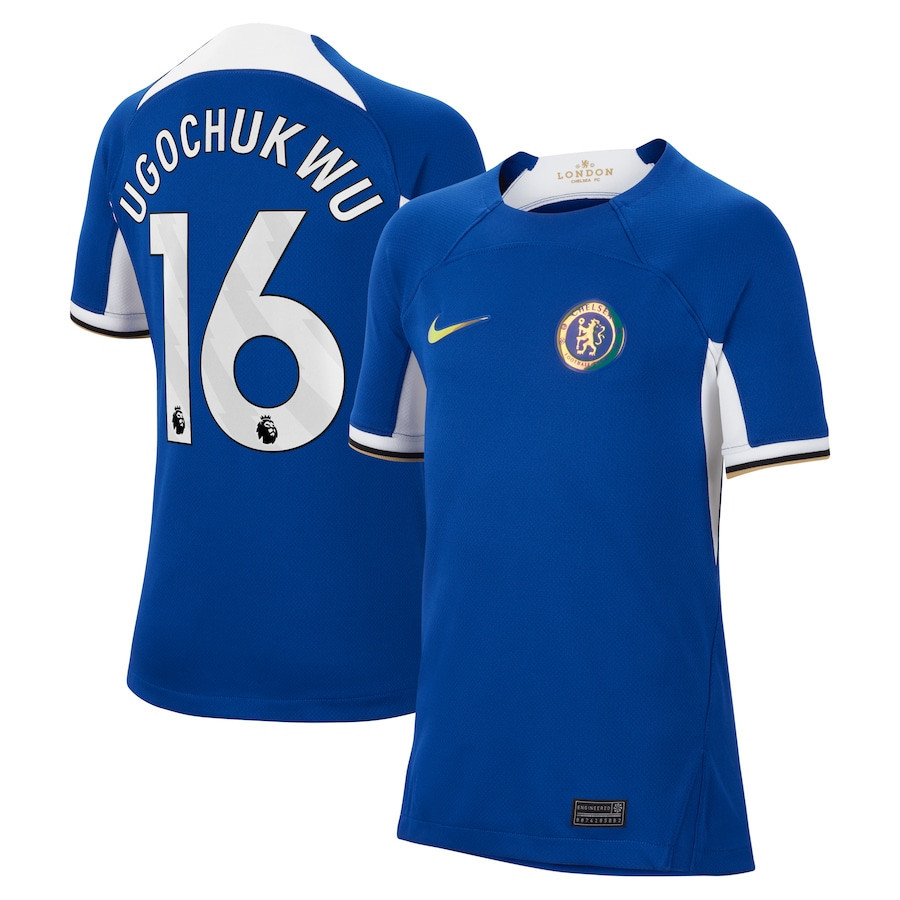 Lesley Ugochukwu 16 Chelsea 2023/24 Home YOUTH Jersey – Blue
