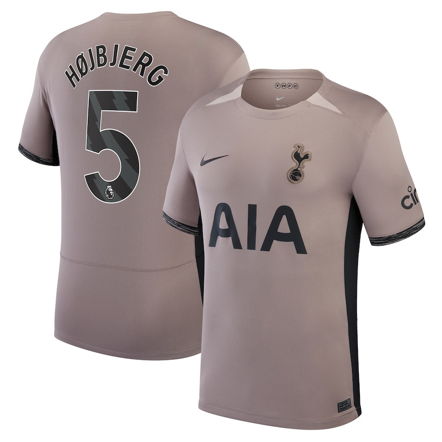 Pierre-Emile Hjbjerg 5 Tottenham Hotspur 2023/24 Third Men Jersey – Tan