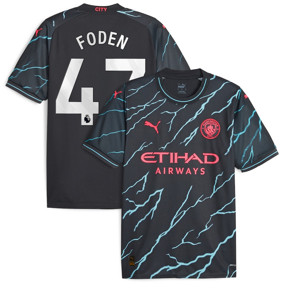 Phil Foden 47 Manchester City 2023/24 Third Men Jersey – Navy