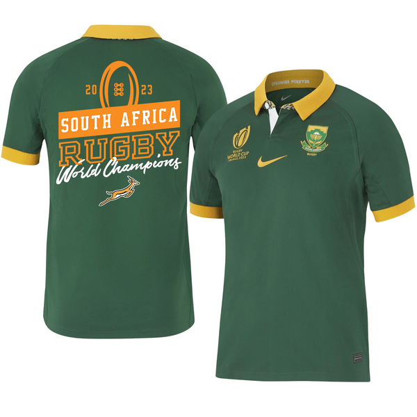 SA Springbok Rb World Cup 2023 Champions Stadium Home Jersey – Men Green V2