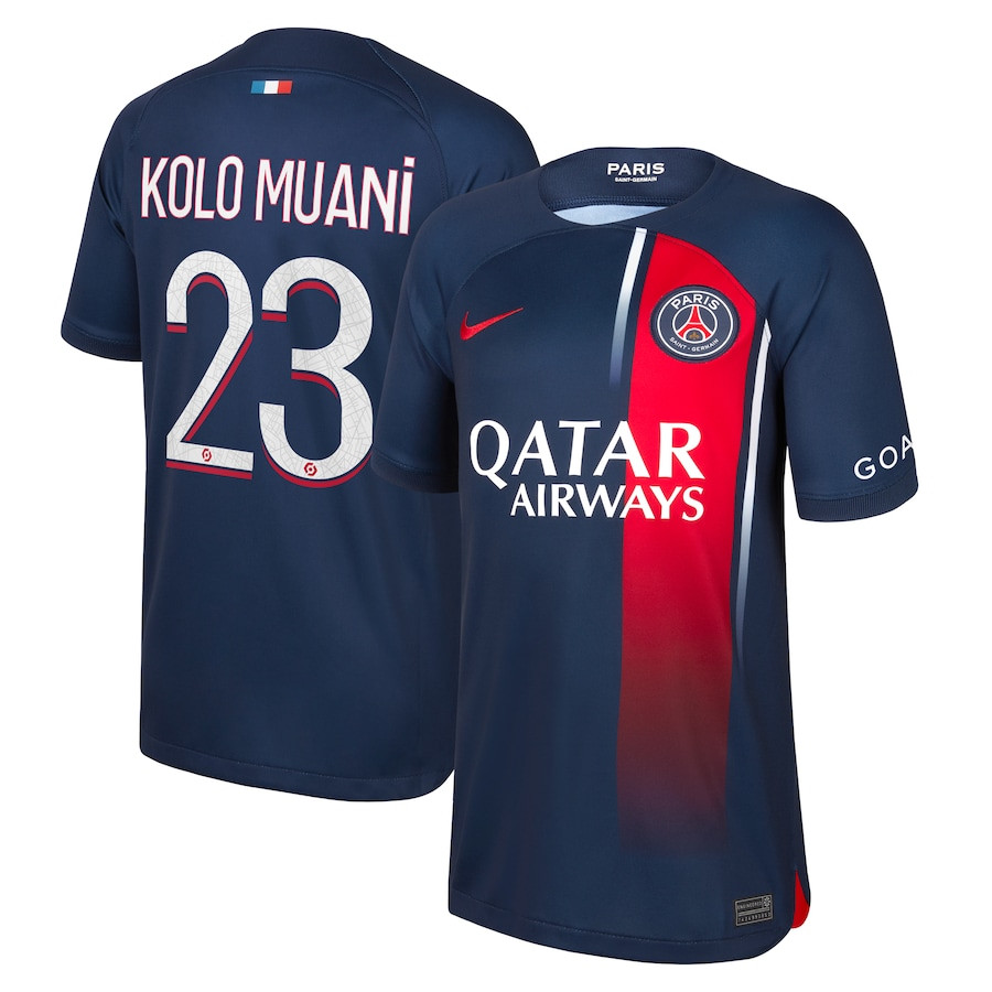 Randal Kolo Muani 23 Paris Saint-Germain 2023/24 Home YOUTH Jersey – Navy