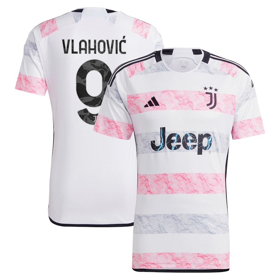 Duan Vlahovic 9 Juventus 2023/24 Away Men Jersey – White