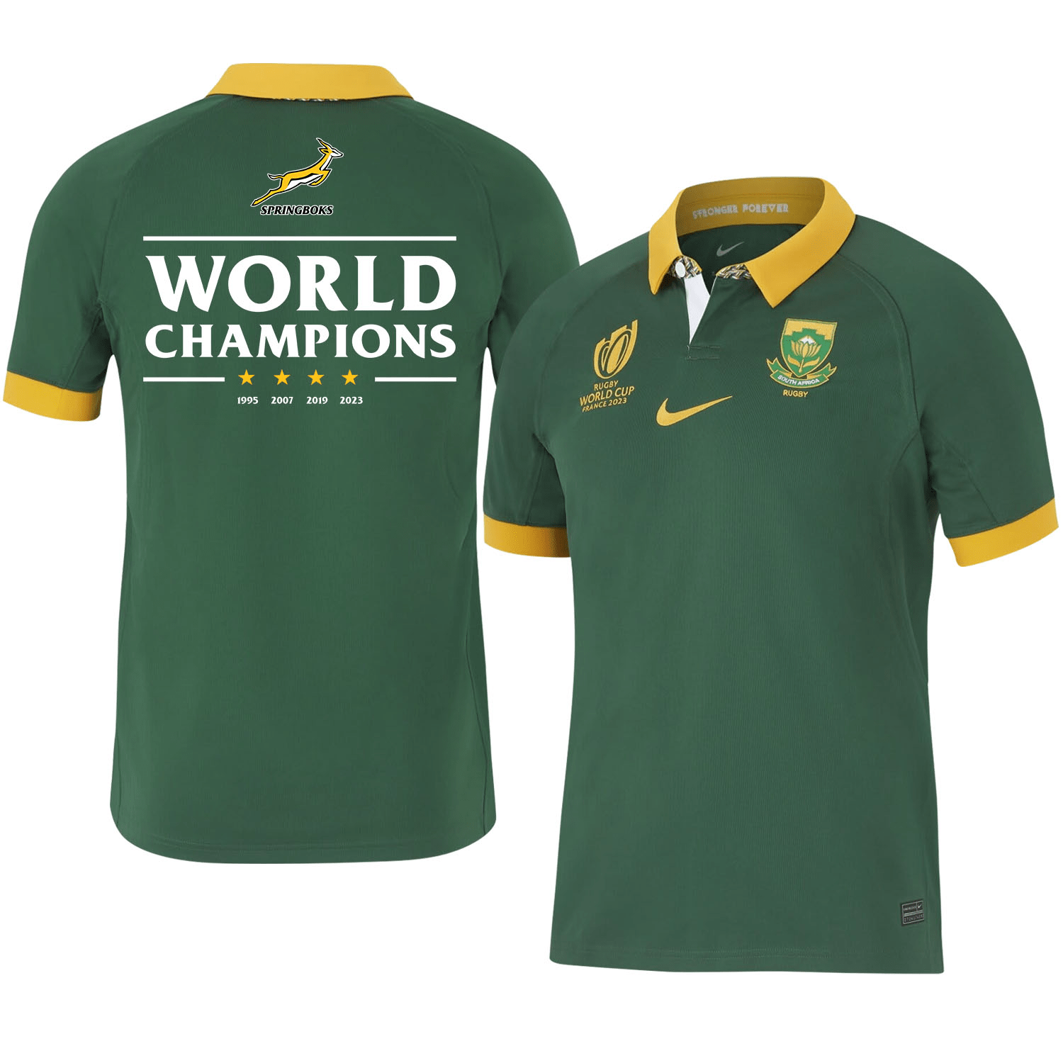 SA Springboks Rb World Cup 2023 Champion Stadium Home Jersey – Men Green