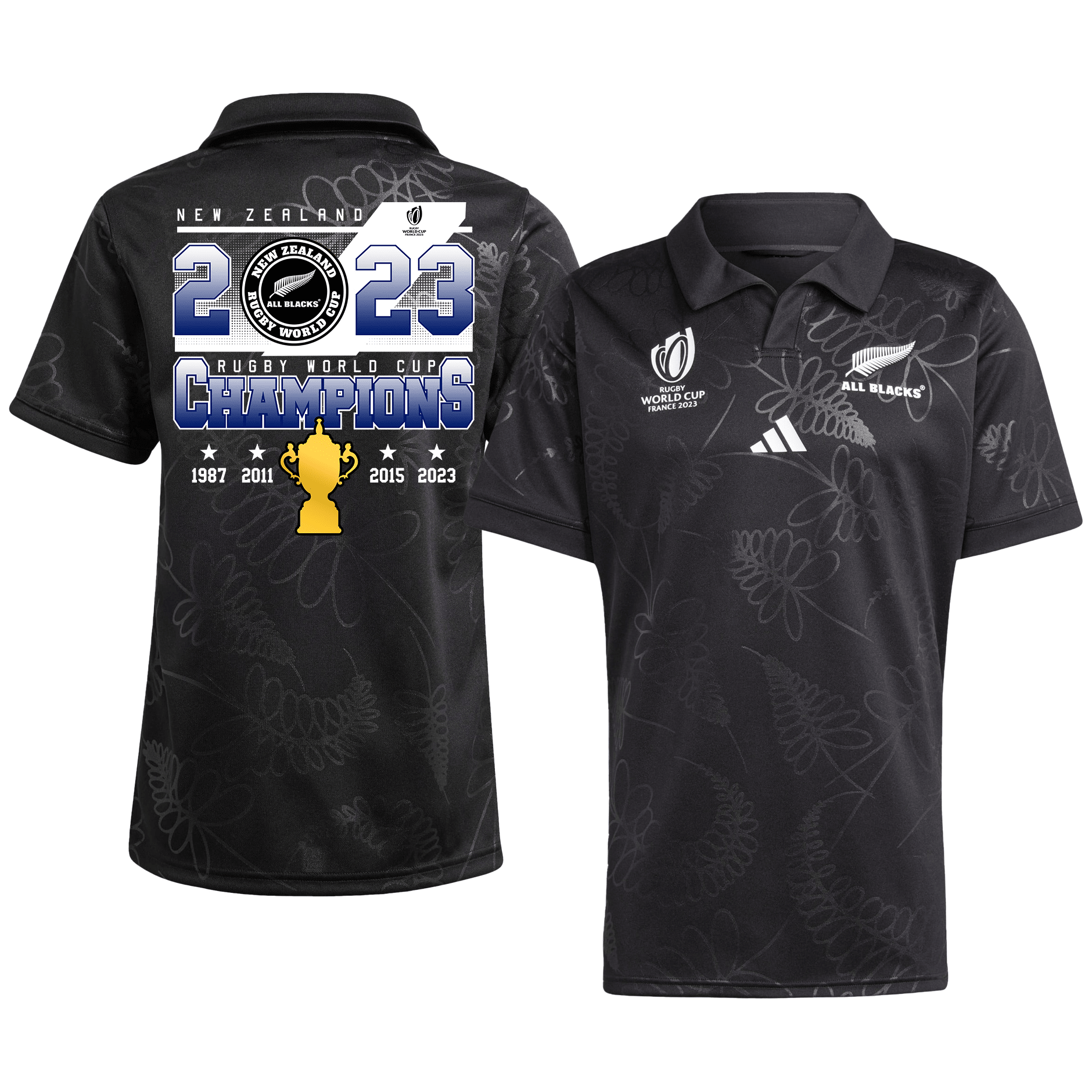 New Zealand All Blacks Rb World Cup 2023 Champion Home Jersey – Men Black V2