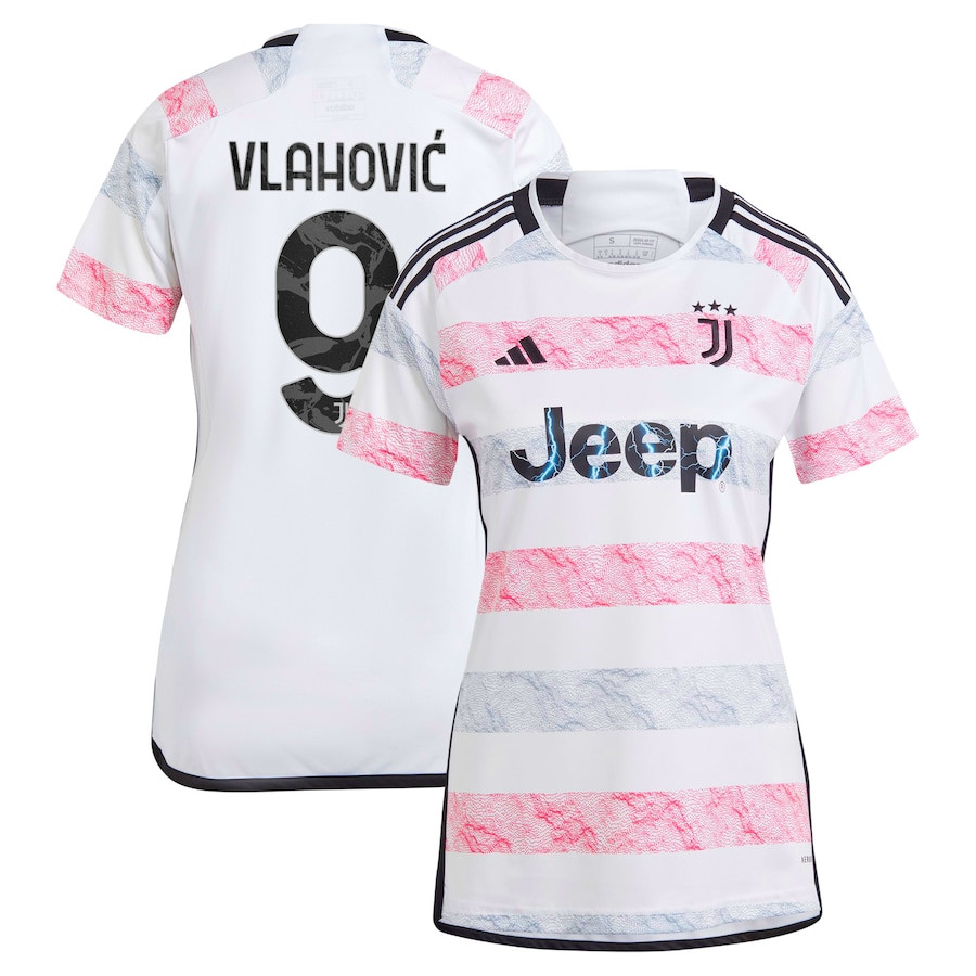 Duan Vlahovic 9 Juventus 2023/24 Away Women Jersey – White