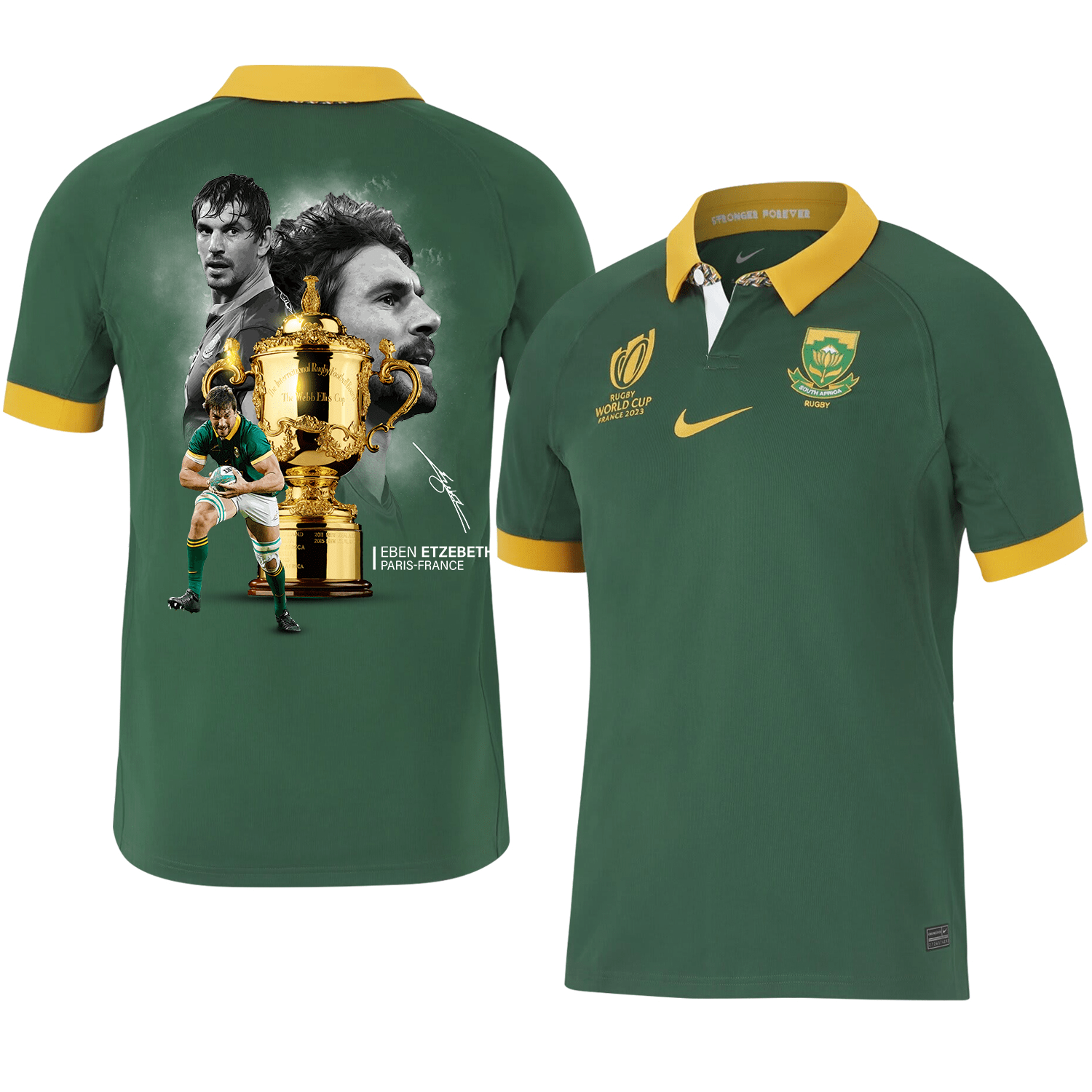 Eben Etzebeth Signed SA Rb World Cup 2023 Stadium Home Jersey – Men Green V5