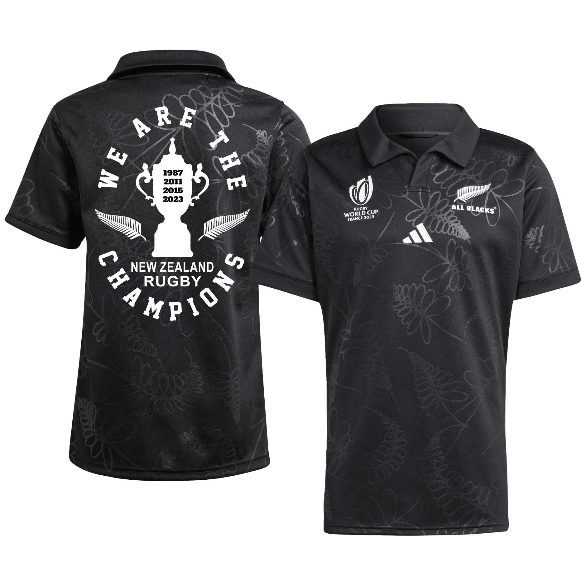 New Zealand Rb World Cup 2023 We Are The Champions Home Jersey – Men Black