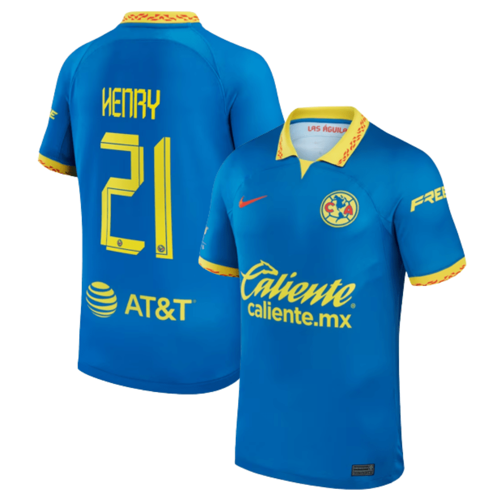 Henry Martin 21 Club America 2023/24 Away Men Jersey – Blue