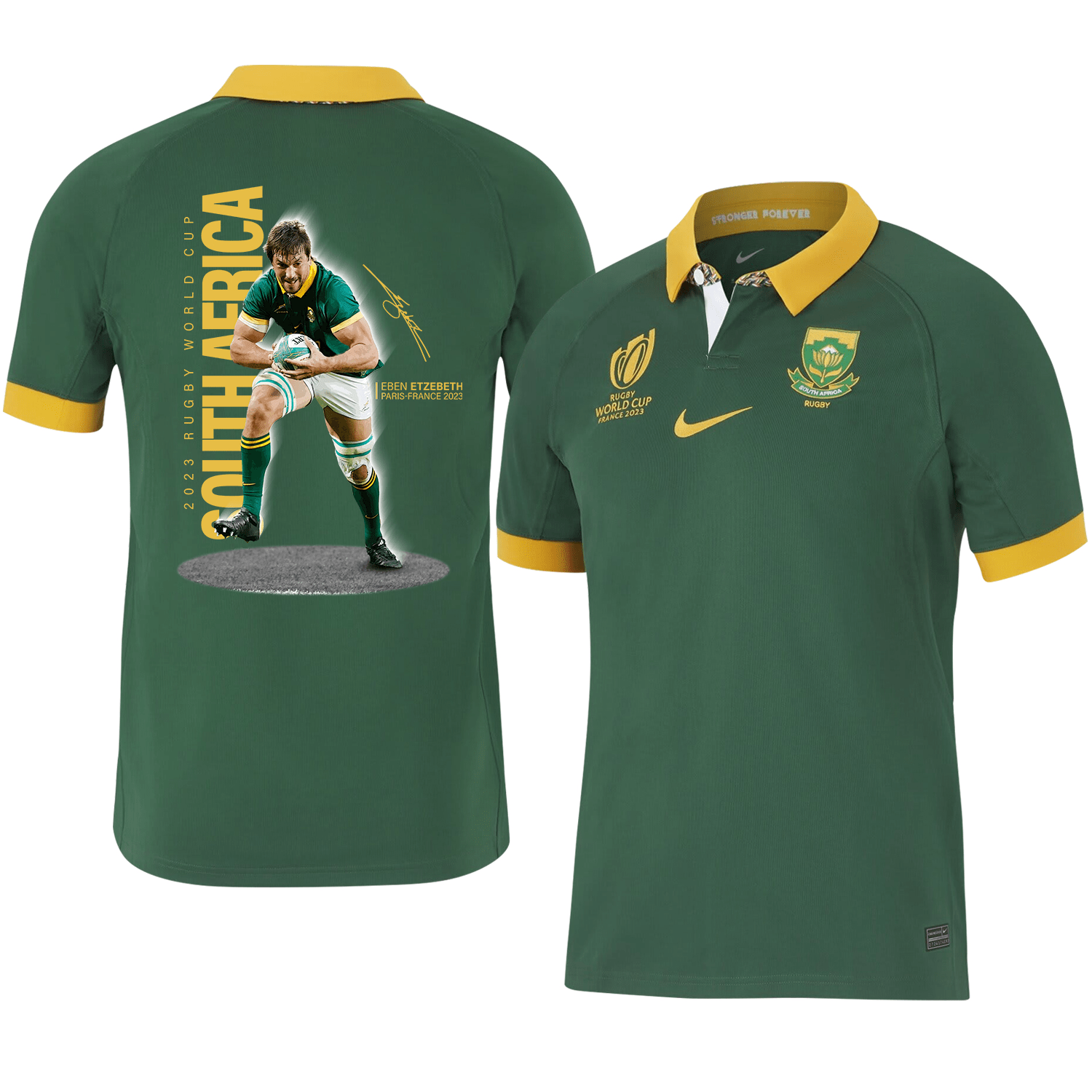 Eben Etzebeth Signed SA Rb World Cup 2023 Stadium Home Jersey – Men Green V4