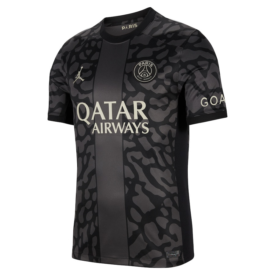Warren Zare-Emery 33 Paris Saint-Germain x Jordan Champions League 2023-24 Third Men Jersey – Anthracite