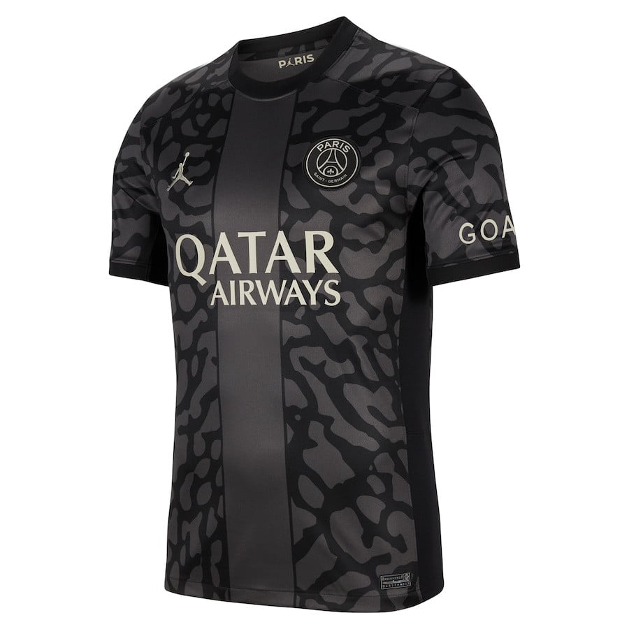 Kylian Mbapp 7 Paris Saint-Germain x Jordan Champions League 2023-24 Third Men Jersey – Anthracite
