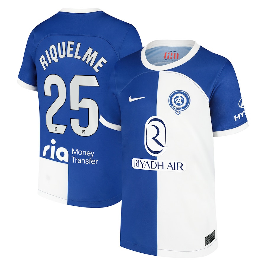Rodrigo Riquelme 25 Atletico de Madrid 2023/24 Away YOUTH Jersey – Blue