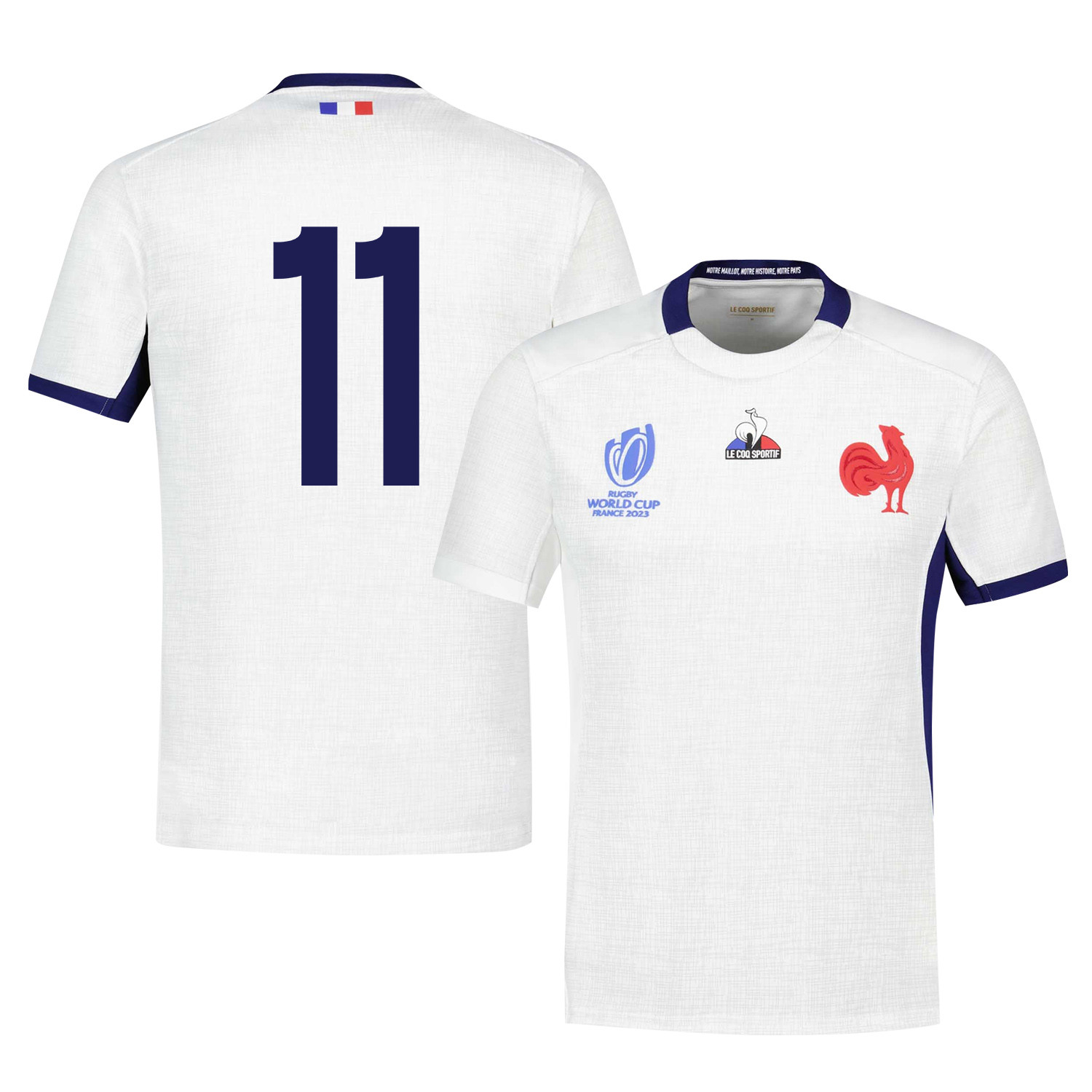 Ethan Dumortier 11 France Rb World Cup 2023 Away Jersey – White, Men