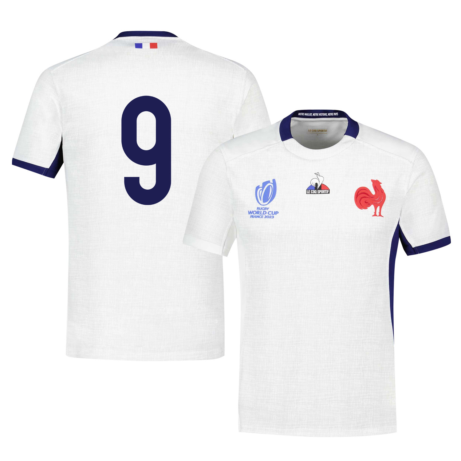 Baptiste Serin 9 France Rb World Cup 2023 Away Jersey – White, Men