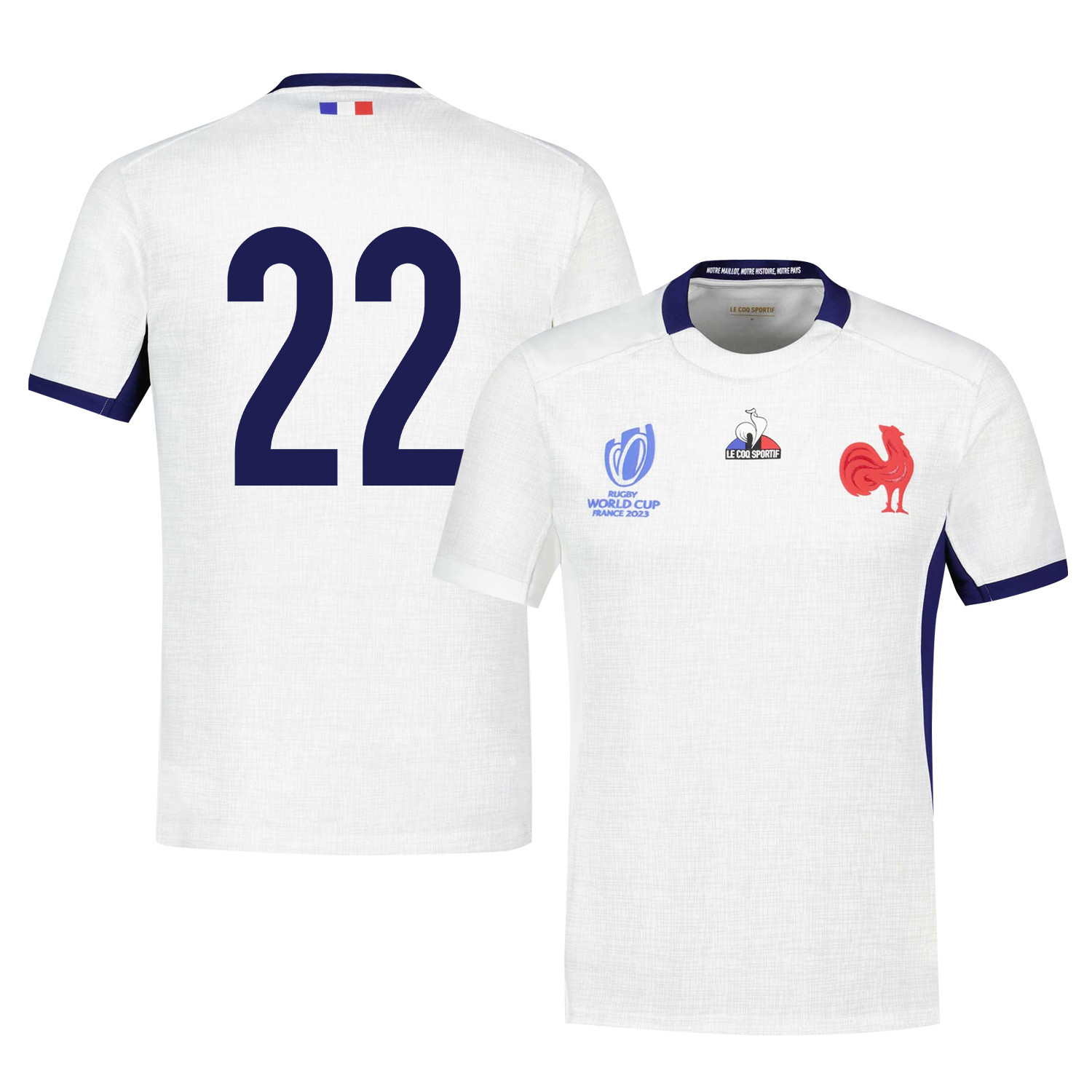 Baptiste Couilloud 22 France Rb World Cup 2023 Away Jersey – White, Men