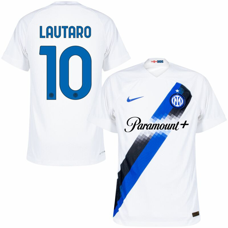 Lautaro Martnez 10 Inter Milan 2023/24 Away Men Jersey – White