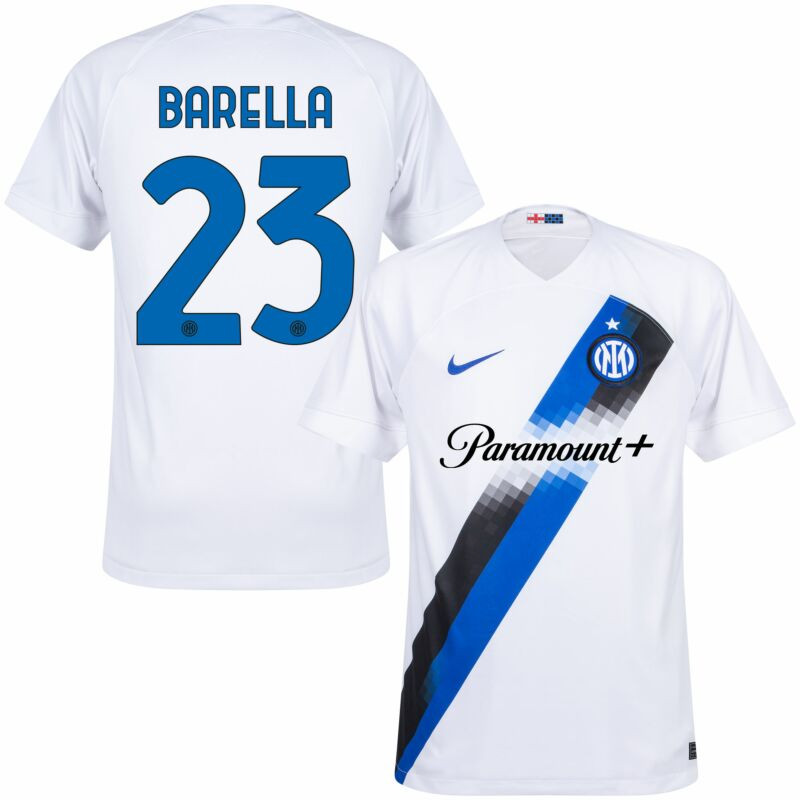 Nicol Barella 23 Inter Milan 2023/24 Away Men Jersey – White