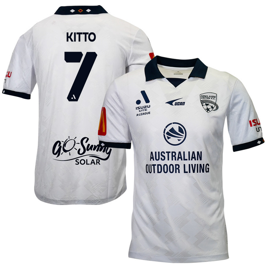 Ryan Kitto 7 Adelaide United 2023-24 Away Men Jersey – White