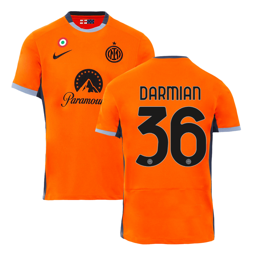 Matteo Darmian 36 Inter Milan 2023/24 Men Third Jersey – Orange