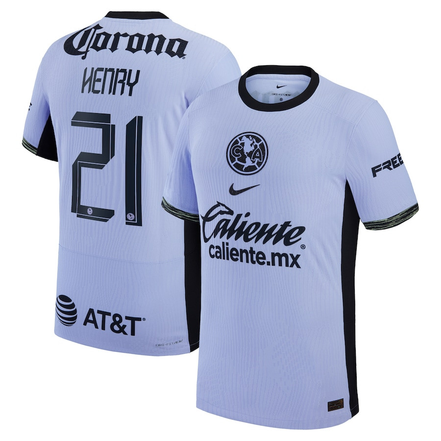Henry Martin 21 Club America 2023/24 Third Match Men Jersey – Purple