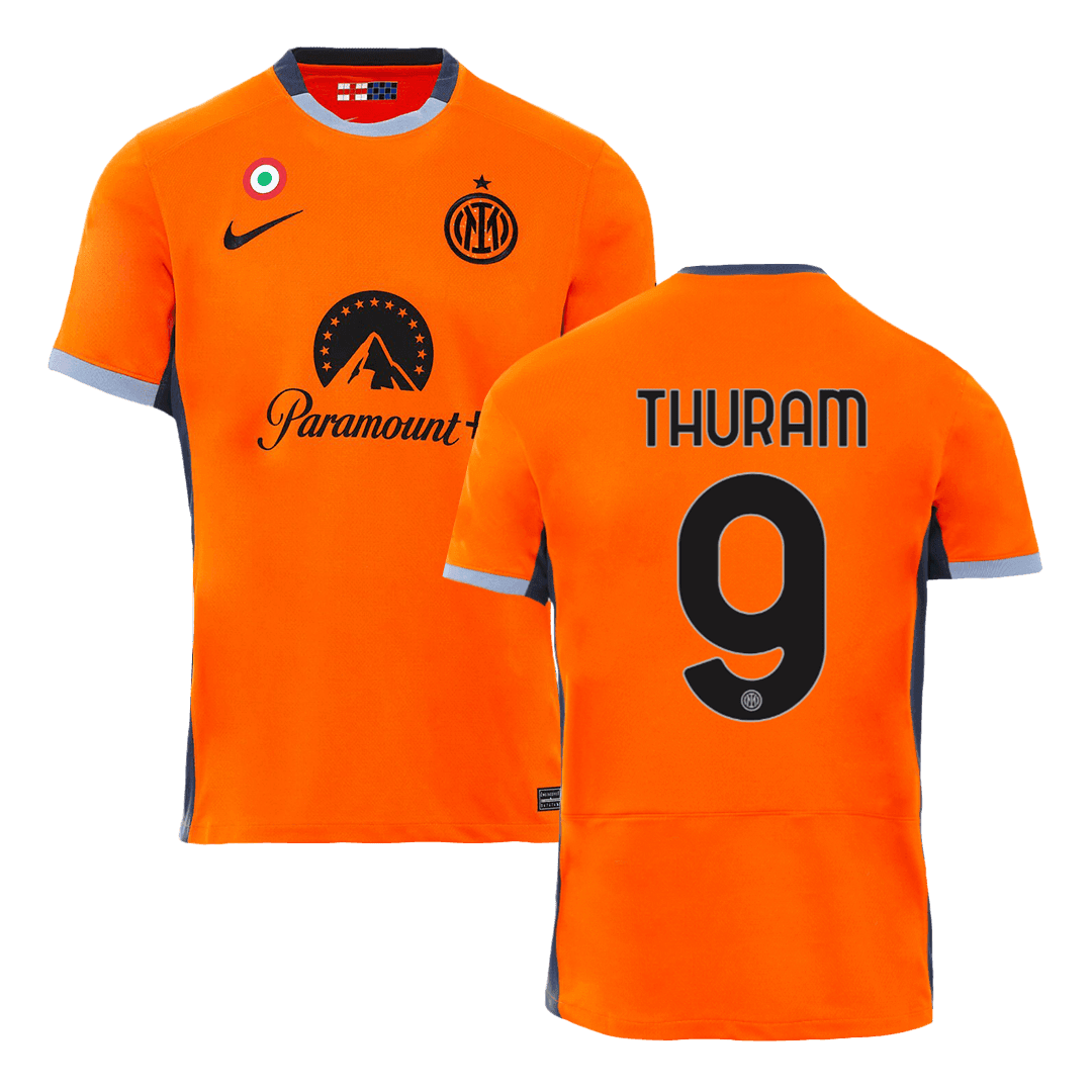 Marcus Thuram 9 Inter Milan 2023/24 Men Third Jersey – Orange