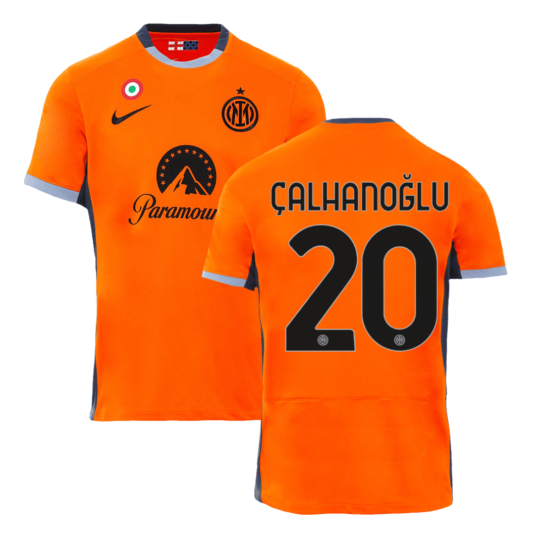 Hakan alhanoglu 20 Inter Milan 2023/24 Men Third Jersey – Orange