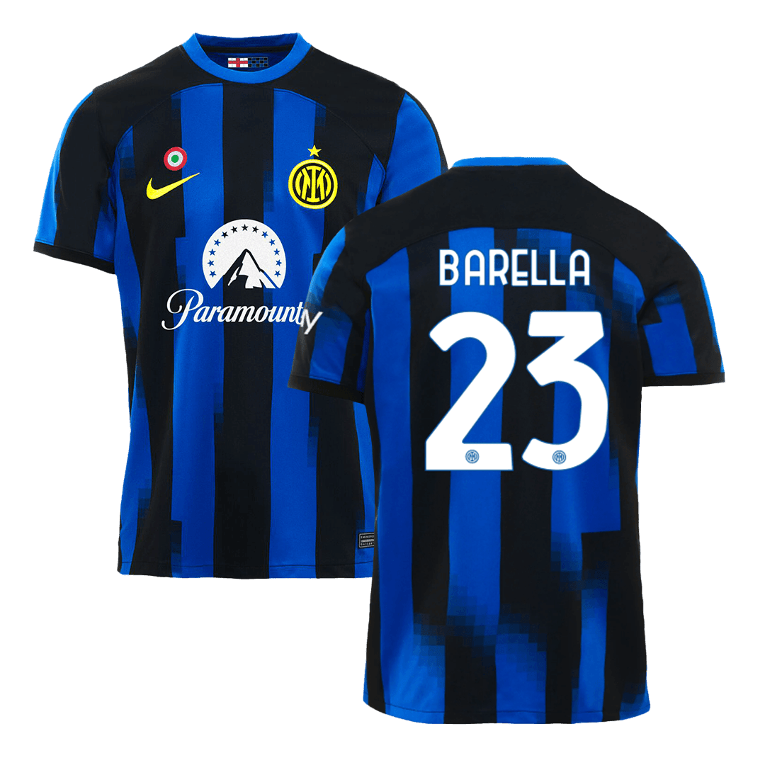 Nicol Barella 23 Inter Milan 2023/24 Men Home Jersey – Blue