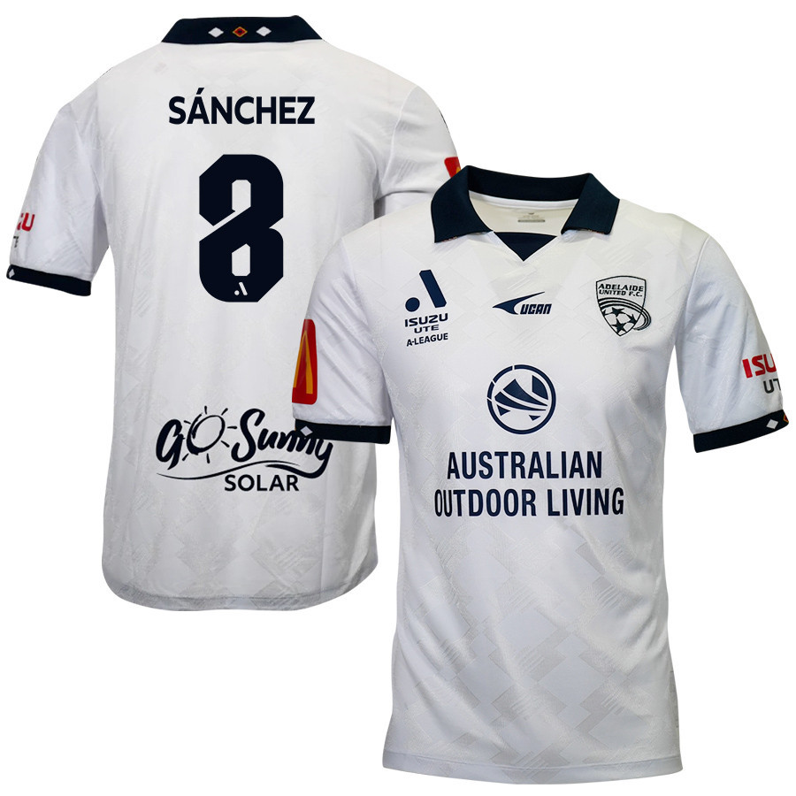 Isaas Snchez 8 Adelaide United 2023-24 Away Men Jersey – White