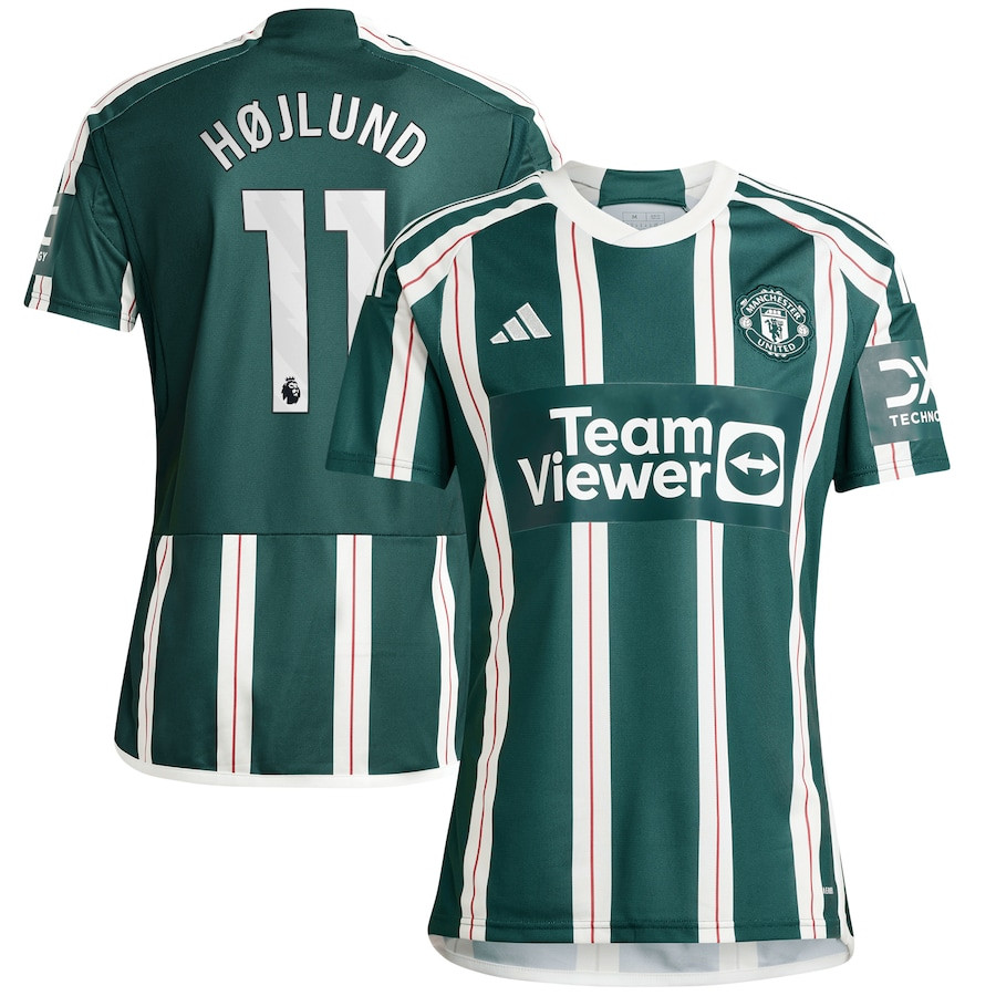 Rasmus Hjlund 11 Manchester United 2023/24 Away Men Player Jersey – Green