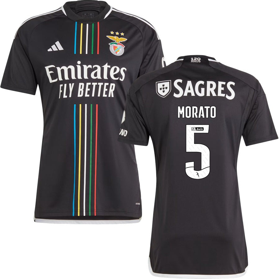 Morato 5 SL Benfica 2023-24 Away Men Jersey – Black