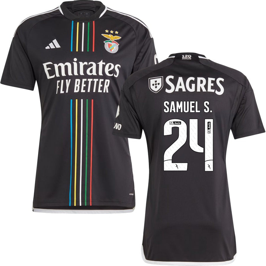 Samuel Soares 24 SL Benfica 2023-24 Away Men Jersey – Black