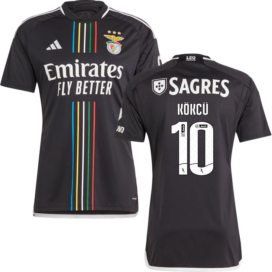 Orkun Kkc 10 SL Benfica 2023-24 Away Men Jersey – Black