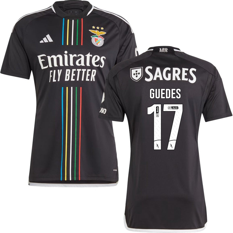 Gonalo Guedes 17 SL Benfica 2023-24 Away Men Jersey – Black
