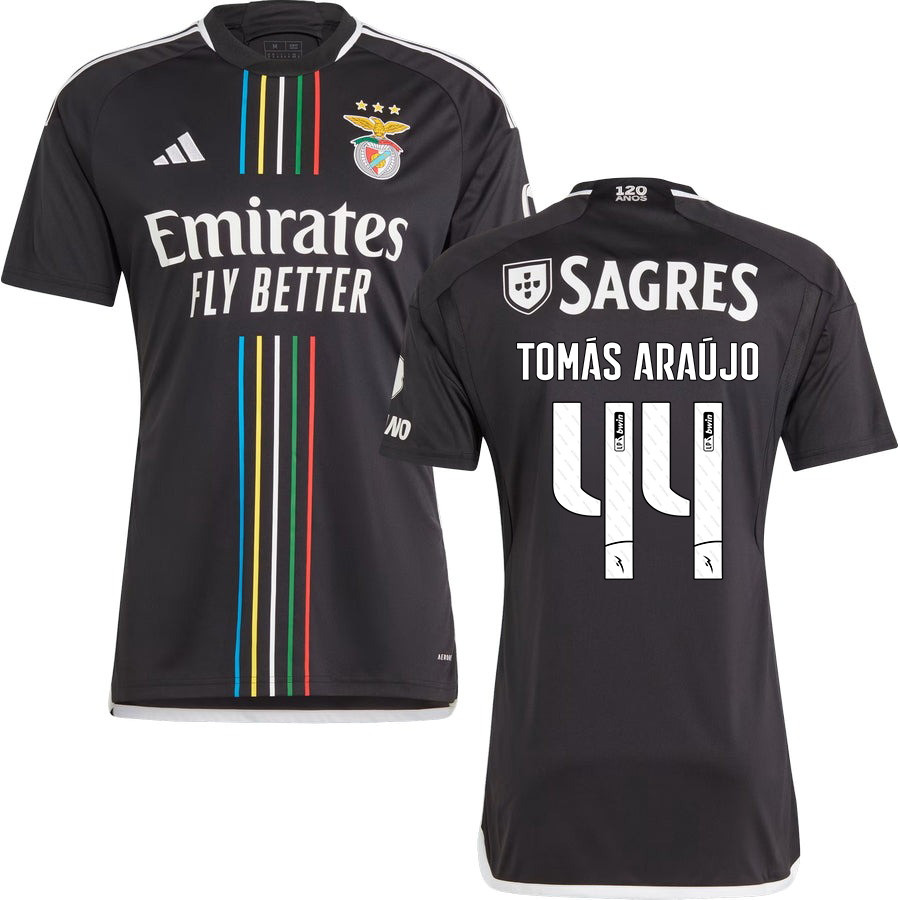 Toms Arajo 44 SL Benfica 2023-24 Away Men Jersey – Black