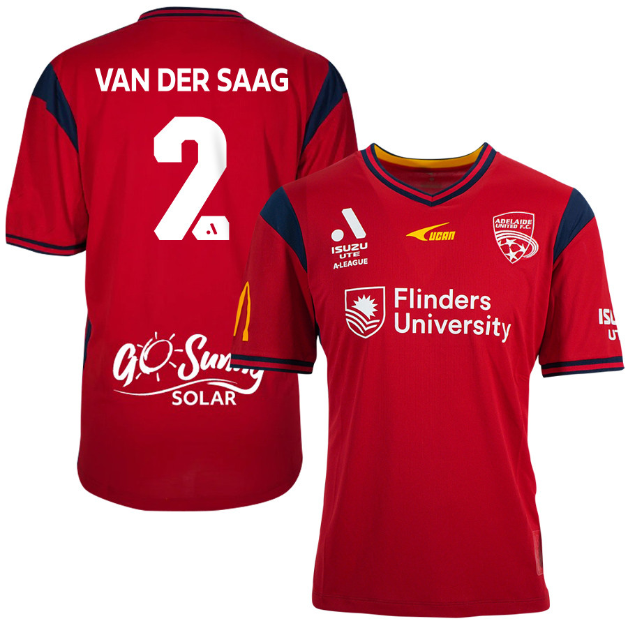 Harry Van der Saag 2 Adelaide United 2023-24 Home Men Jersey – Red