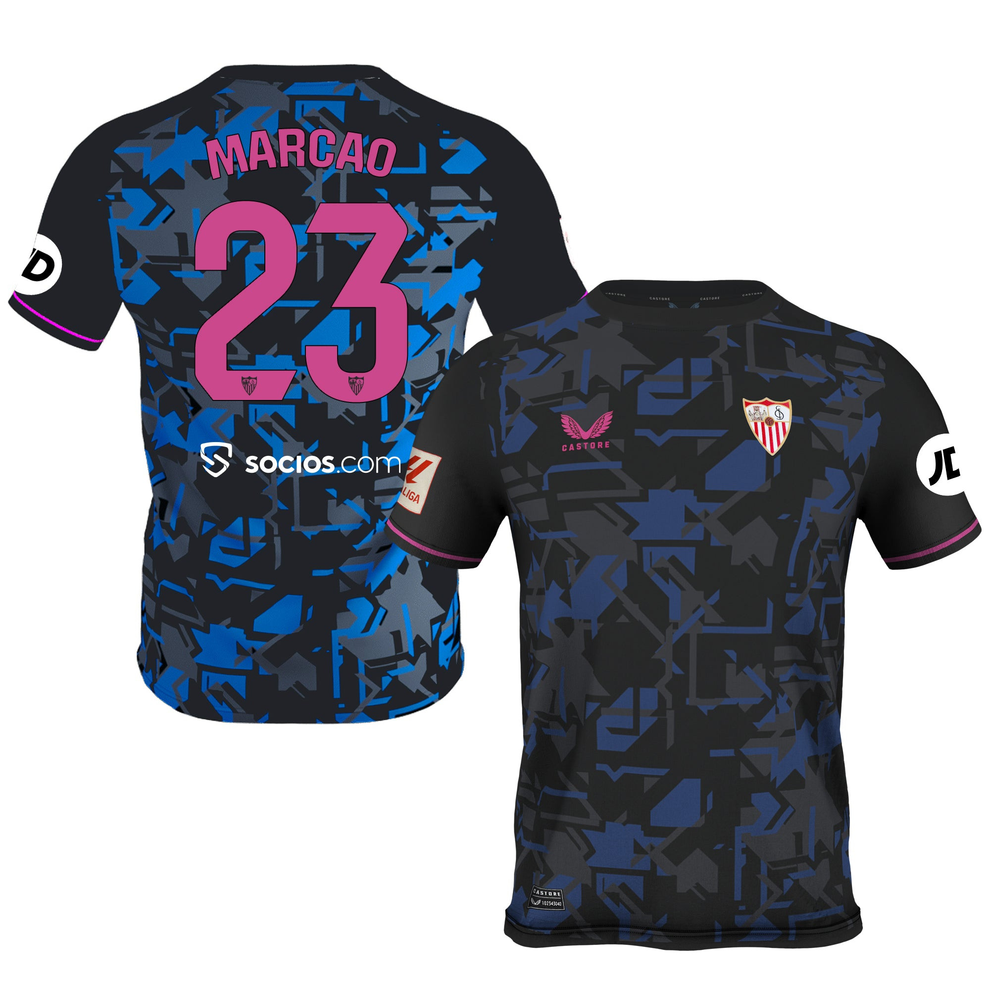 Marcao 23 Sevilla 2023-24 Third Men Jersey – Black