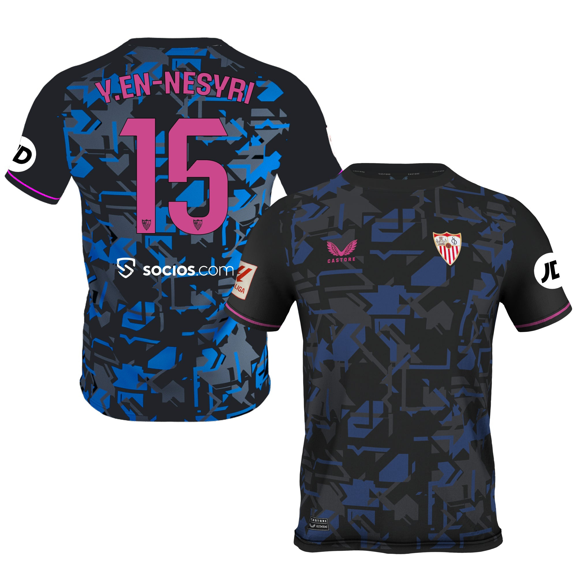 Youssef En-Nesyri 15 Sevilla 2023-24 Third Men Jersey – Black