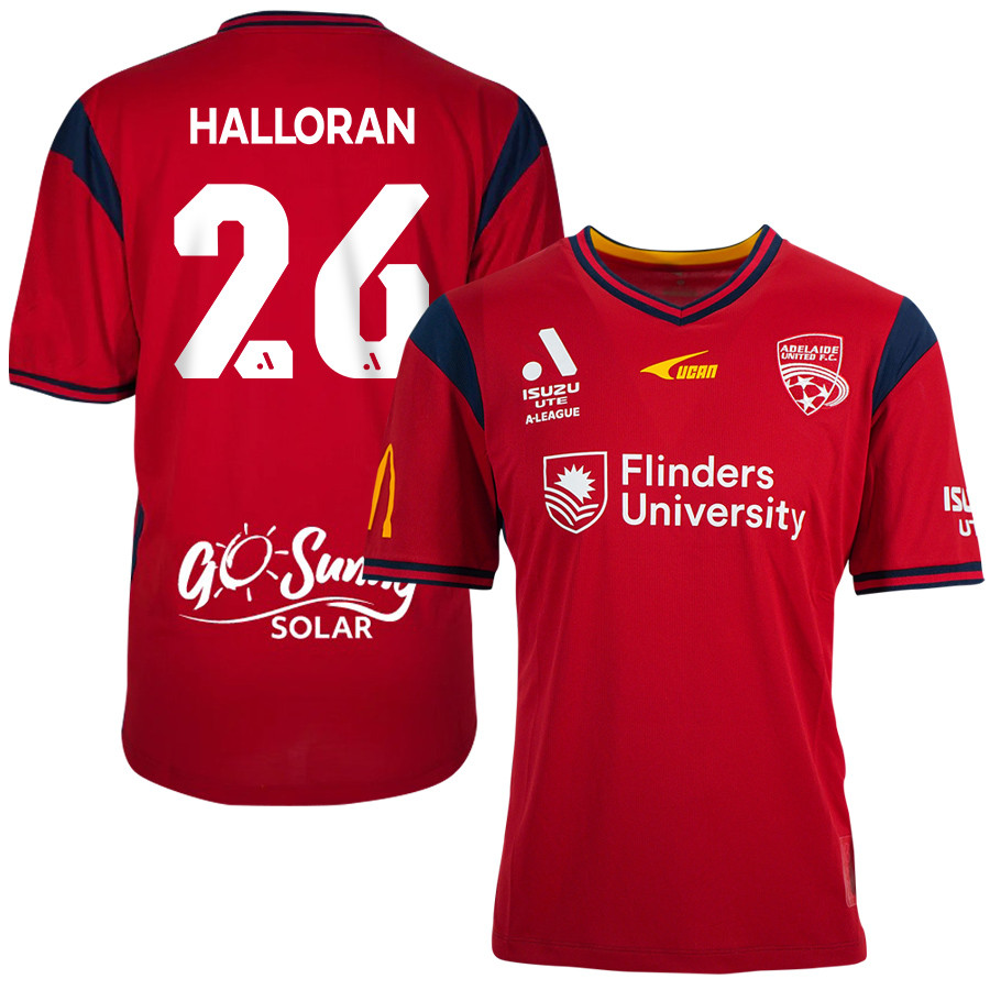 Ben Halloran 26 Adelaide United 2023-24 Home Men Jersey – Red