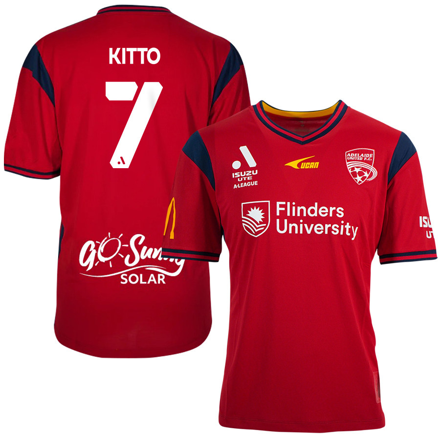 Ryan Kitto 7 Adelaide United 2023-24 Home Men Jersey – Red
