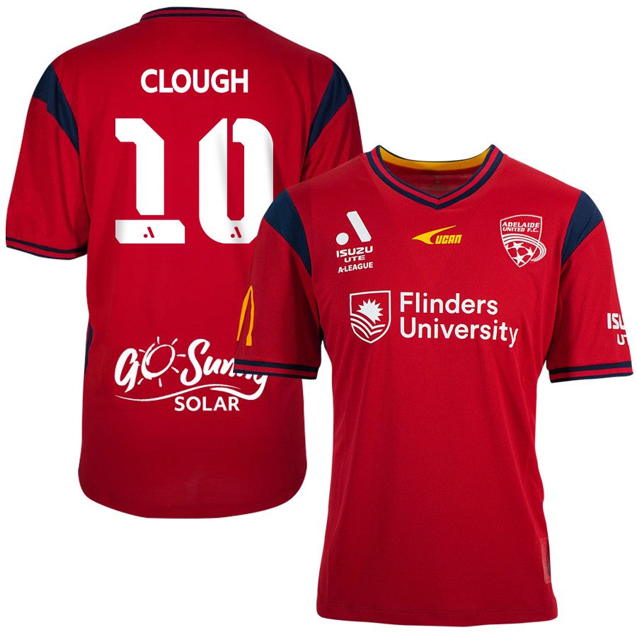 Zach Clough 10 Adelaide United 2023-24 Home Men Jersey – Red