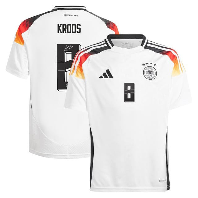 Toni Kroos 8 Signed Germany National Team 2024 Home Jersey Autographed – YOUTH, White