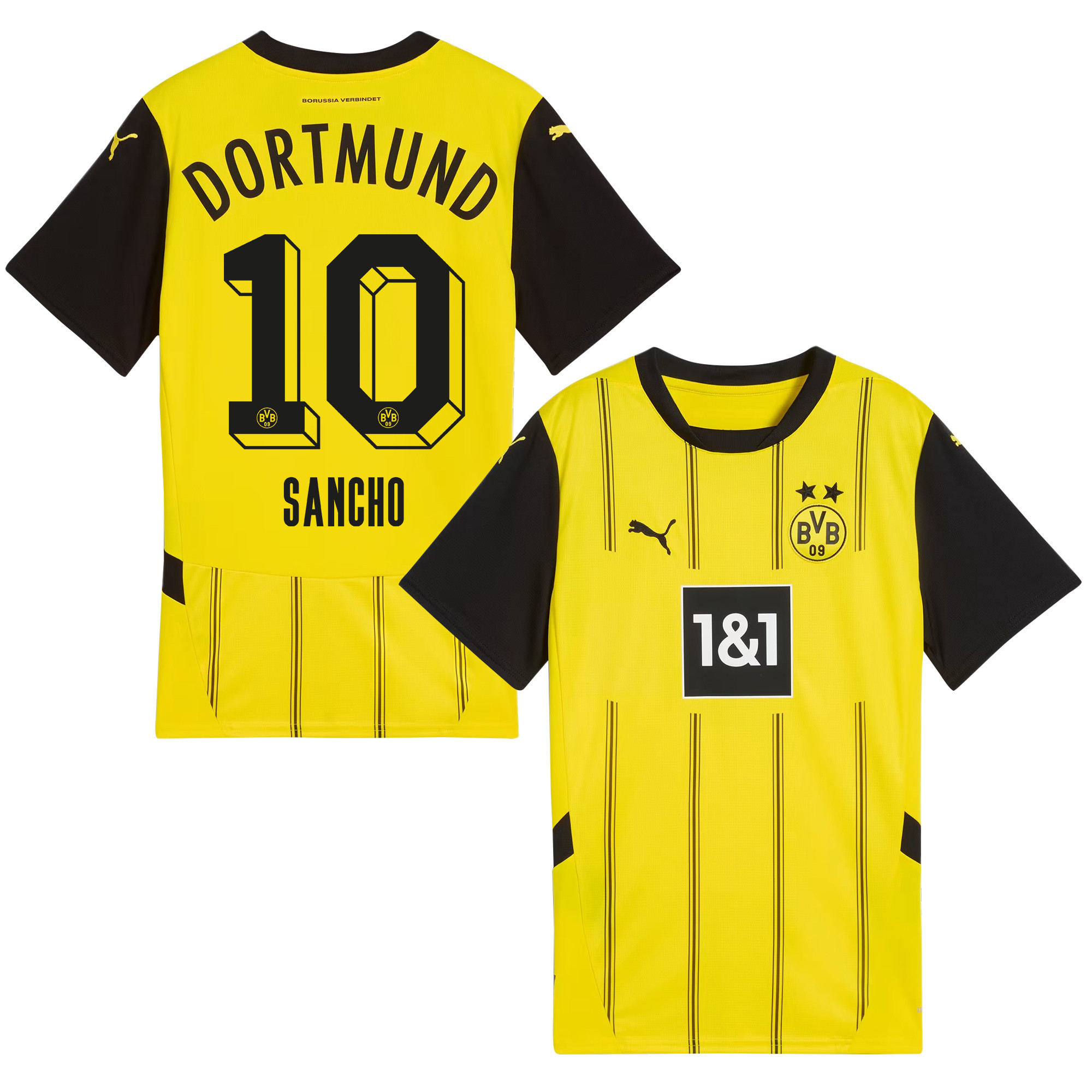 Jadon Sancho 10 Borussia Dortmund 2024/25 Home Jersey – Men Yellow