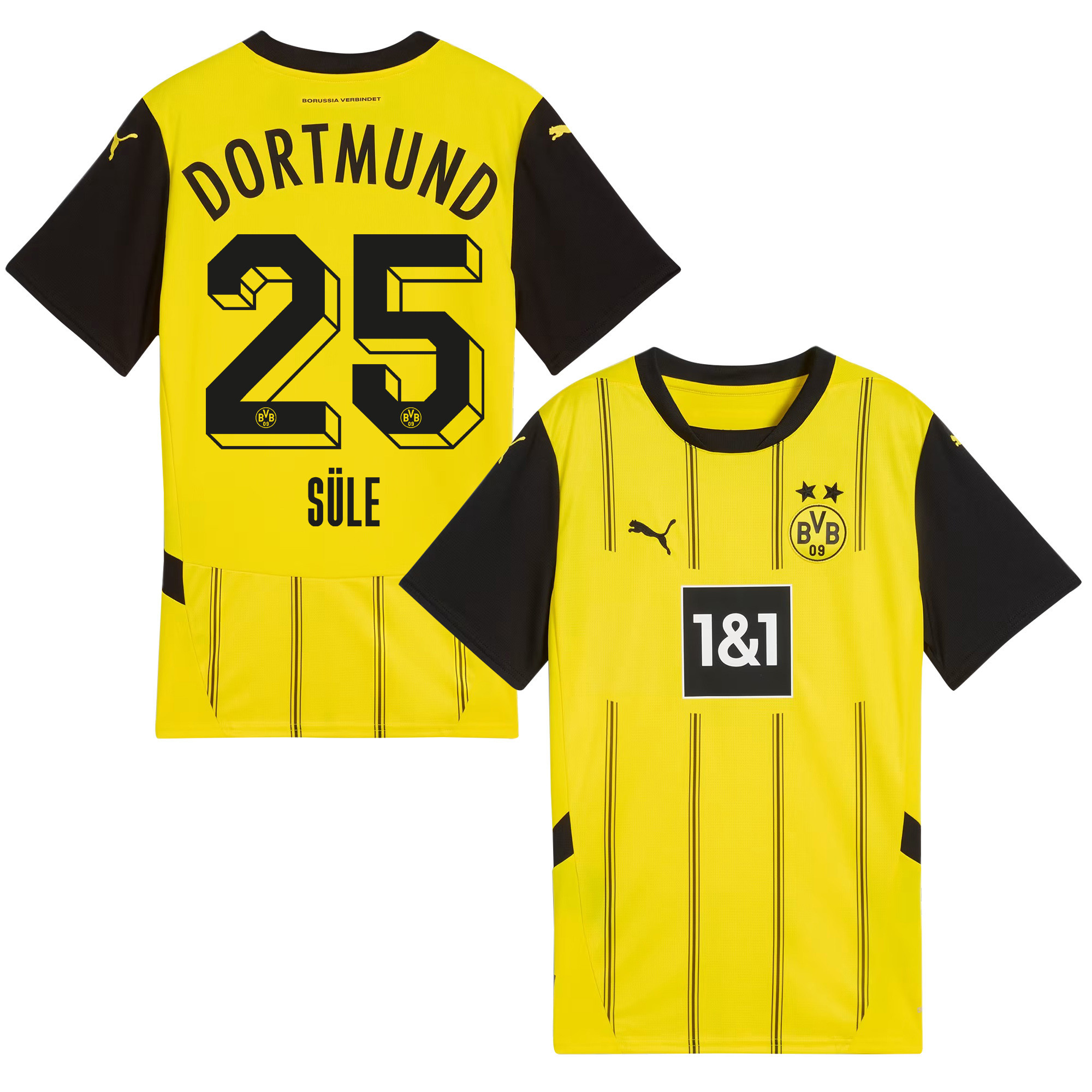 Niklas Sle 25 Borussia Dortmund 2024/25 Home Jersey – Men Yellow