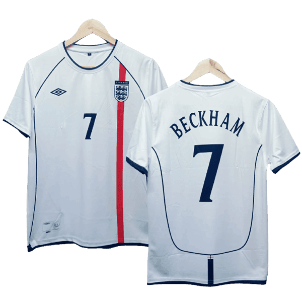 David Beckham 2001-02 England Men Jersey – White
