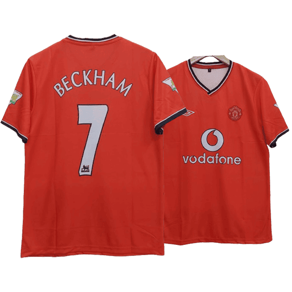 David Beckham 2000-01 Manchester United Home Men Jersey – Red